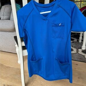 Fit scrubs top. Royal blue